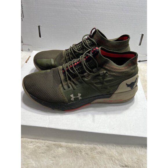 Under Armour Project Rock 2 olive training sneaker mens size 13 - Picture 1 of 10
